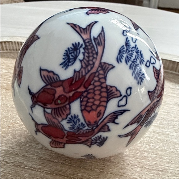 Other - Japanese ceramic Koi fish. Decorative orb. 4”